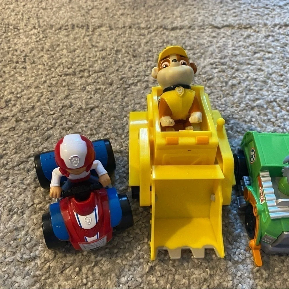 Paw Patrol Character Vehicle Toy Bundle Ryder Rubble Rocky Zuma